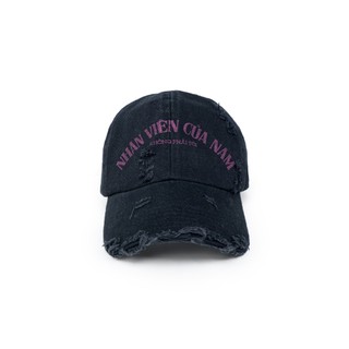 Mũ Lưỡi Trai Đen Cò Lõ "Nhân Viên Của Năm" chất Kaki Cotton 100% dày dặn, Đứng Form, Thấm Hút Mồ Hôi Tốt