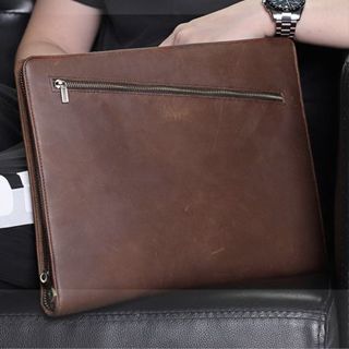 Cặp da bò thật cầm tay đa năng RETRO, đựng ipad phong cách doanh nhân TUDA CLH160