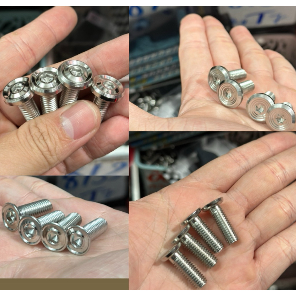 Ốc đĩa 8li inox (bộ 4con)/ ốc đĩa âm inox 8li20 ( bộ 4 con full inox)