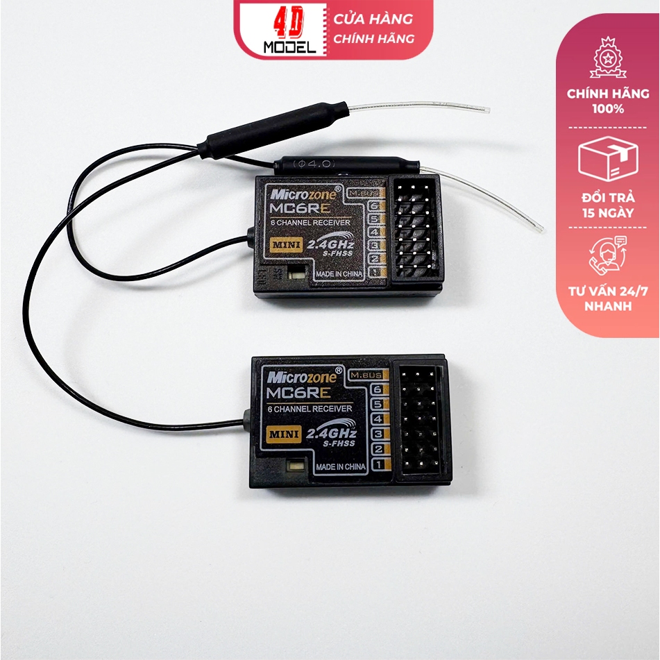 Bộ thu sóng RX Microzone MC6RE VàngDành cho tay Điều Khiển Mc6c Đời Cũ, Mc6c 2.4G Đời Thấp