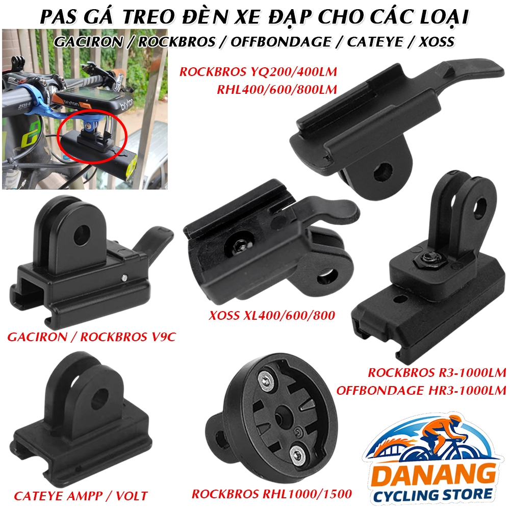 Pas giá treo đèn xe đạp tương thích các loại GACIRON ROCKBROS OFFBONDAGE CATEYE XOSS
