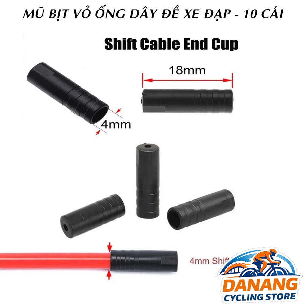 Mũ bịt ống dây đề xe đạp 4mm - 10 Cái