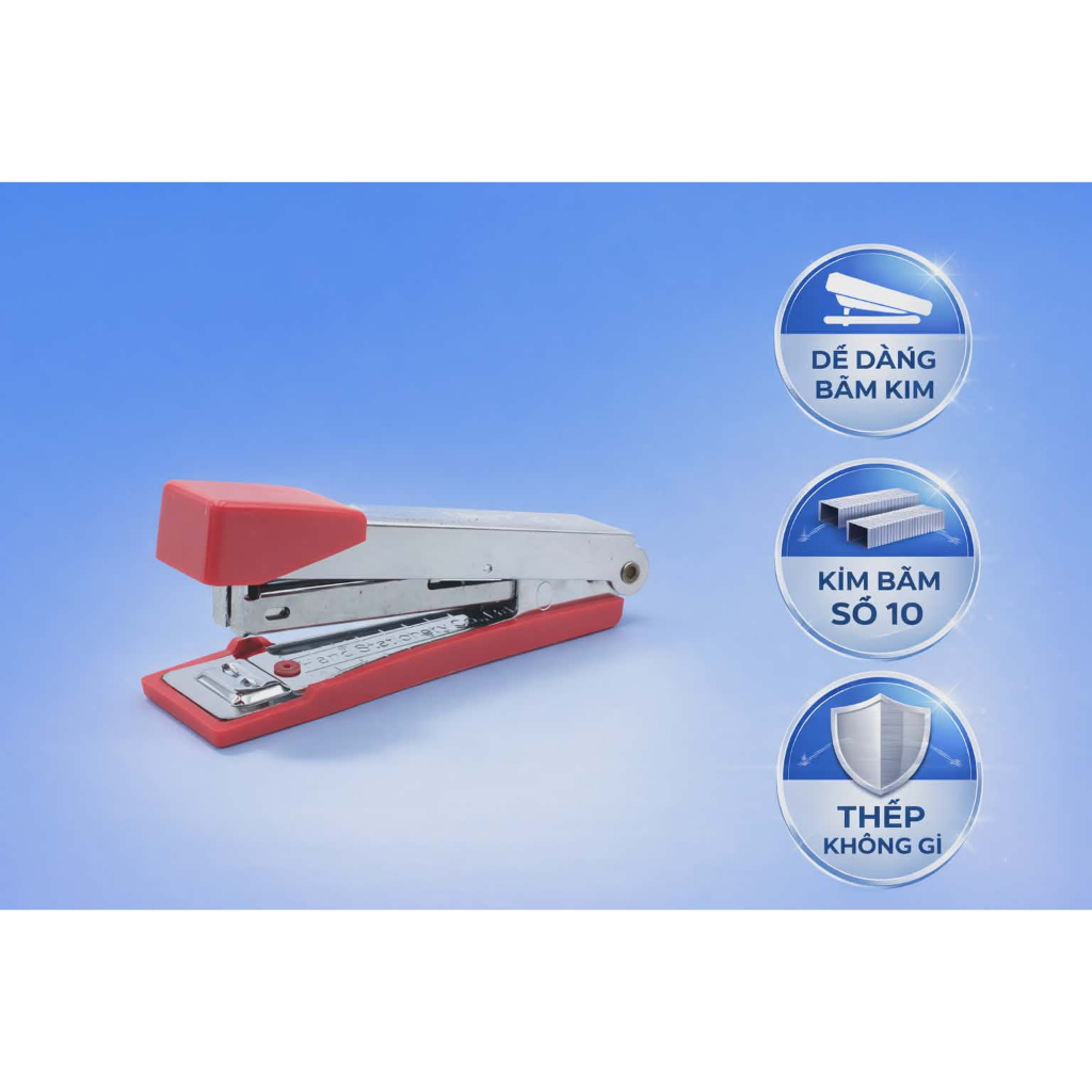 Dập Ghim Số 10 Hand S912 Inox Chính Hãng – Bấm 20 Tờ – Bấm Ghim Văn Phòng, Học Sinh