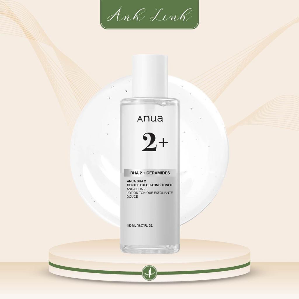 Toner Tẩy Da Chết Dịu Nhẹ Anua BHA 2+ Gentle Exfoliating Toner 150ml