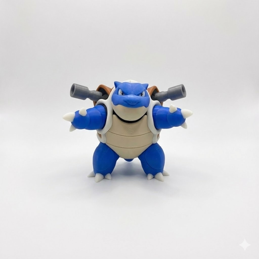 Mô Hình Pokemon Blastoise 13cm - Figure Rùa Nước In 3D Sắc Nét