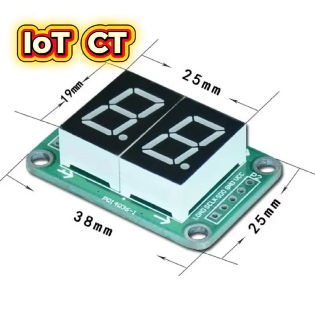 Mạch Hiển Thị 2 Led 7 Đoạn 74HC595