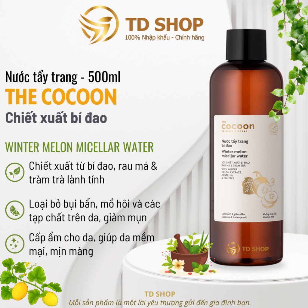 [Chính hãng] Nước tẩy trang bí đao The Cocoon 500ml - TD Shop
