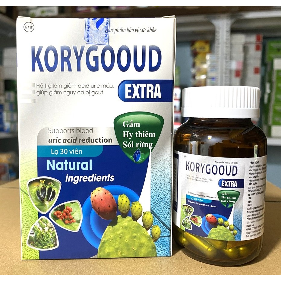 Korygooud Extra gout  tô cao gấm goutto Flex hỗ trợ giảm triệu chứng sưng đau khớp do gout, giảm lượ