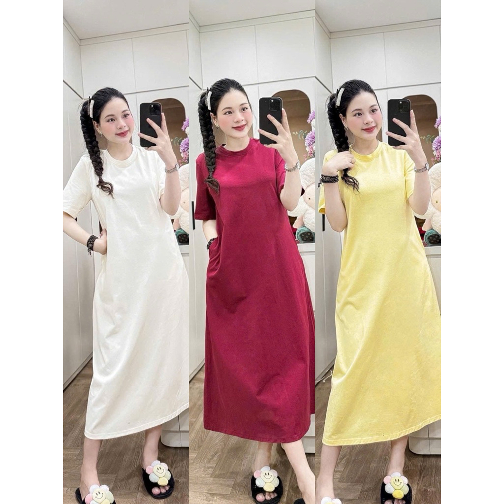 Váy suông cao cấp [ chuẩn hãng NH Clothing] chất cottong mềm mát