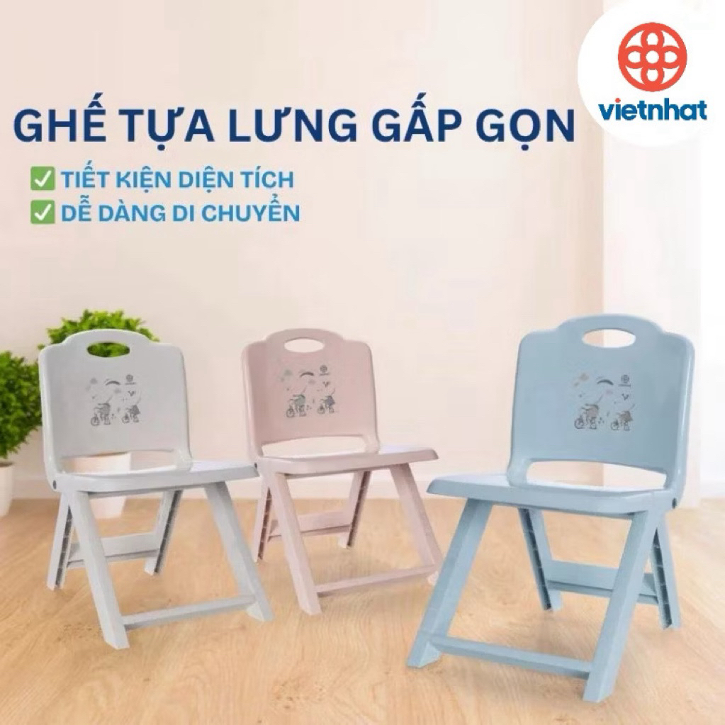 Ghế gấp to tựa lưng nhựa việt nhật cao cấp 1960