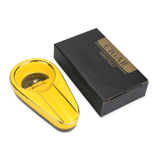 gạt tàn cigar sứ cao cấp 1 điếu Vàng