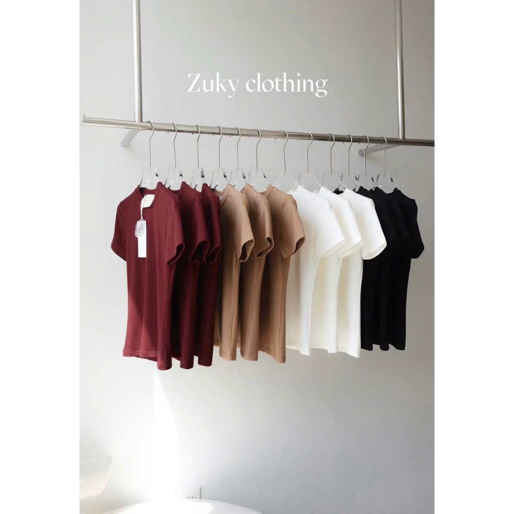 ZUKY CLOTHING Áo Thun Tay Ngắn Trơn Dành Cho Nữ