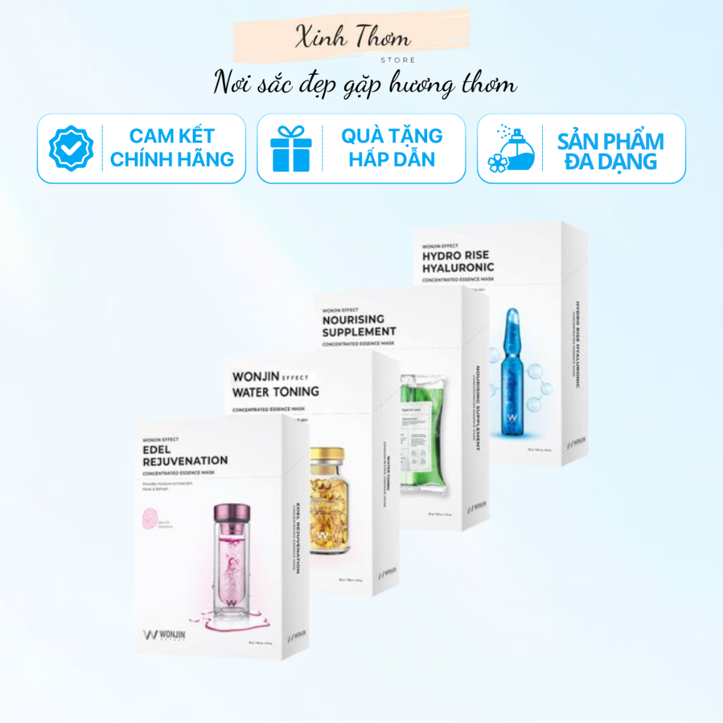 MẶT NẠ HÀN QUỐC - MASK WONJIN - MẶT NẠ CHĂM SÓC DA - wojin vàng, hồng, xanh lá, xanh dương