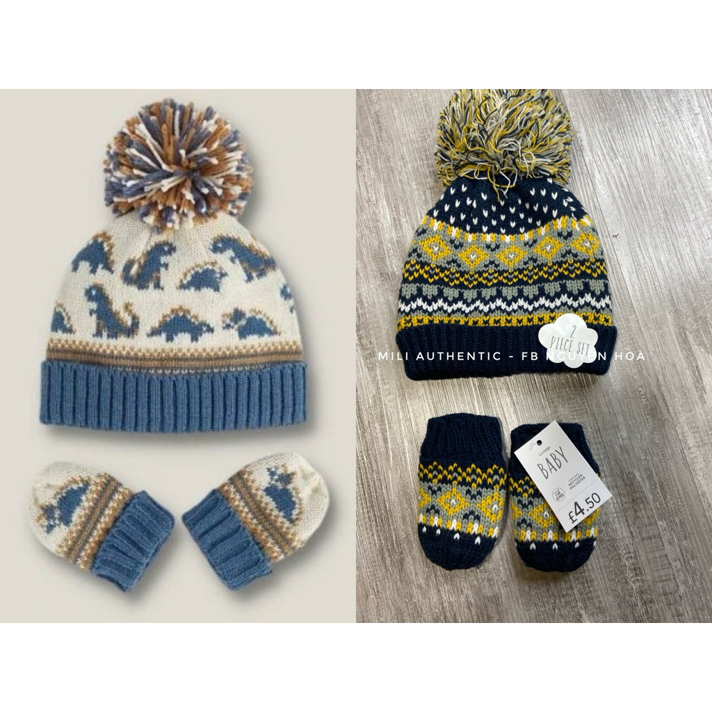 Set mũ + găng tay Auth chính hãng Geo