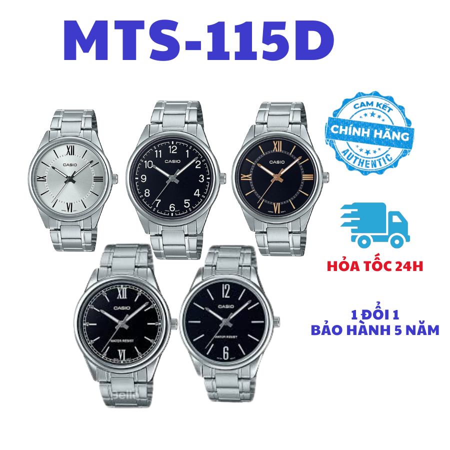Đồng hồ nam sang trọng, chống nước [MTP-V005D Full màu]