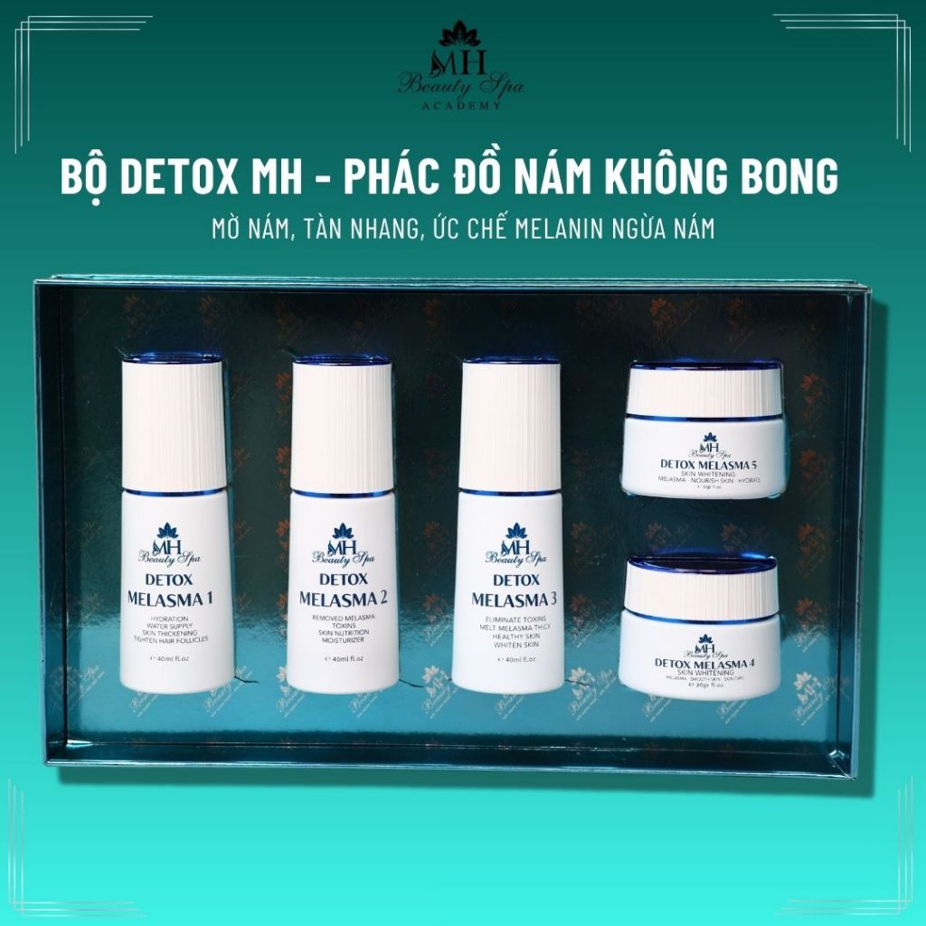 Bộ DETOX MELASMA Nám Không Bong MH Mờ Nám, Hạn Chế Xuất Hiện Nám, Tàn Nhang Và Tái Tạo Da