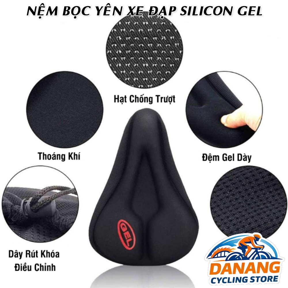 Nệm bọc yên xe đạp silicon mềm GEL
