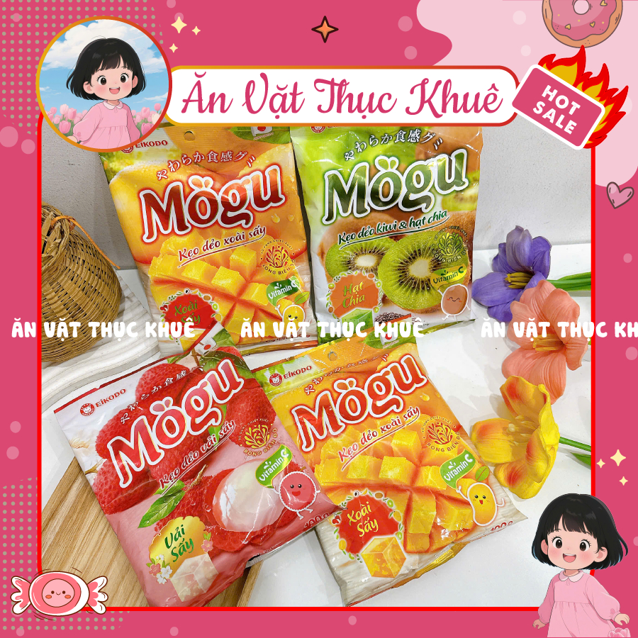 Kẹo Dẻo Mogu Eikodo vị trái cây tươi mát, Kẹo Eikodo Nhật Bản hot nhất