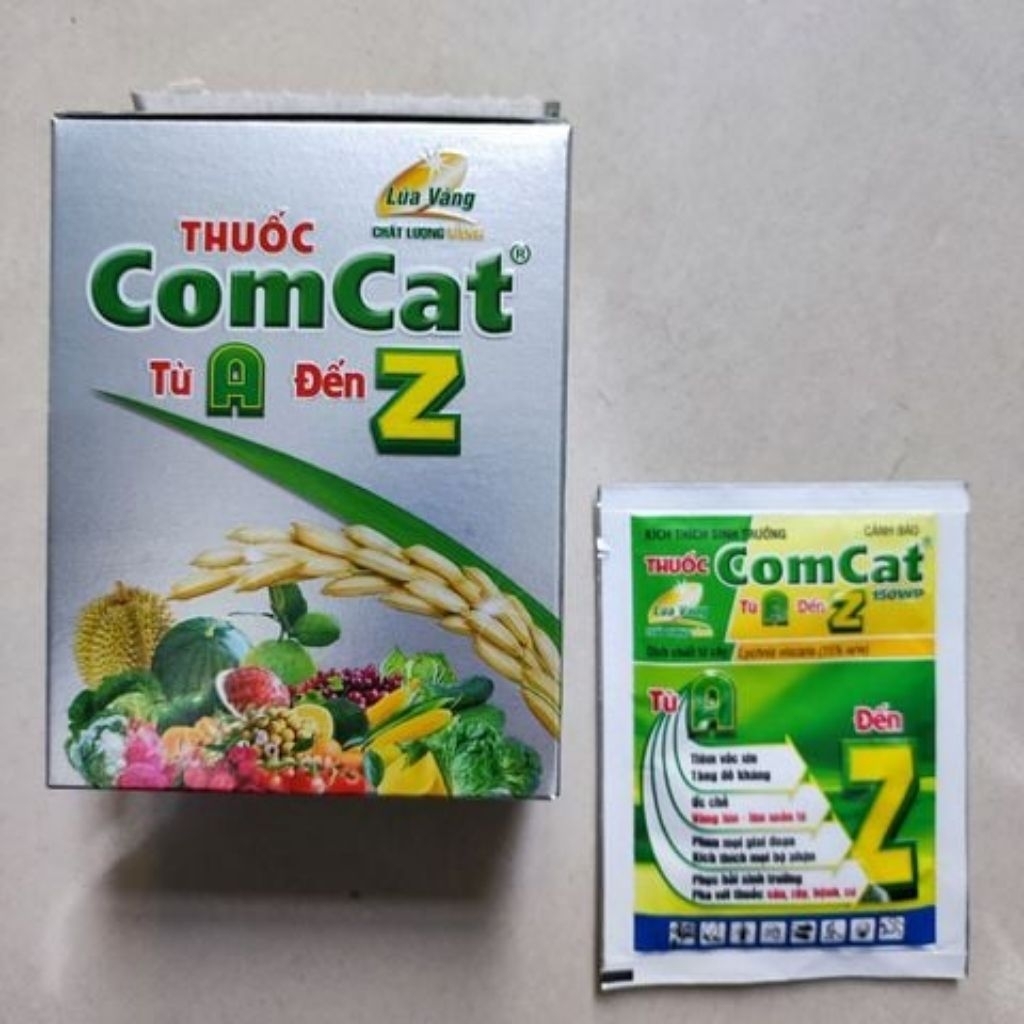 Hộp 10 gói Comcat Lúa Vàng 150WP A đến Z  - Tăng sức đề kháng cây trồng, ức chế vàng lùn, lùn lá