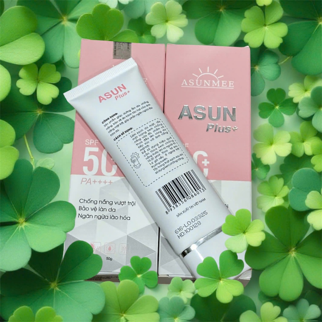 Asunmee Kem Chống Nắng SPF 50+ PA++++ Asun Plus 50g Nâng Tone Dạng Sữa Phù Hợp Mọi Loại Da Bảo Vệ Da