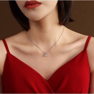 Dây Chuyền Titan Nữ Hàn Quốc Đính Đá Zircon Đơn Phong Cách Ins 18K Không Đen TT 1652