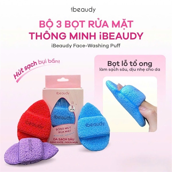 Set 3 mút rửa mặt iBeaudy