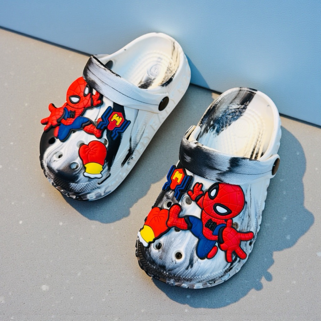 Dép sục Siêu Nhân cho bé trai bé gái – form to – mềm nhẹ – đế êm chống trơn – size 18 đến 35