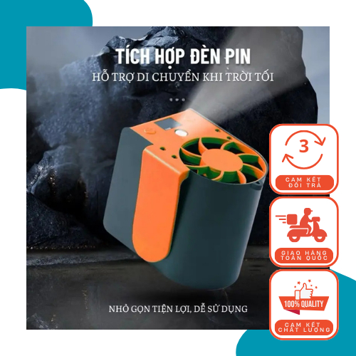 Quạt Mini Đeo Thắt Lưng F17 - Động Cơ Không Chổi Than - Quạt Làm Mát Lưng 15000mAh