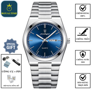 Đồng hồ nam chính hãng chống nước dây thép PRX Poedagar trẻ trung năng động hộp đựng cao cấp đồng hồ nam size 40mm |TB