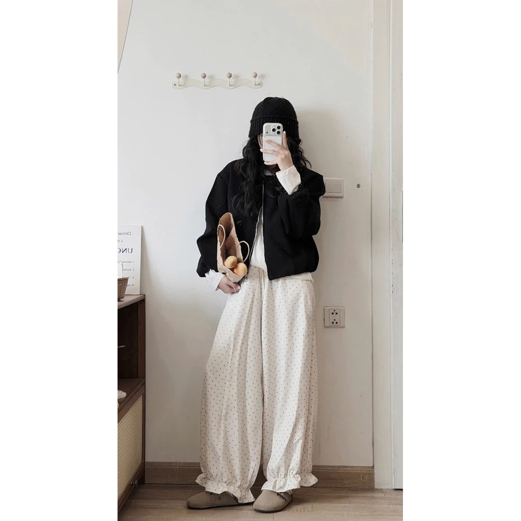 (Hàng QC L1 sẵn) Áo Khoác Dạ Bomber Nữ Dáng Ngắn Basic Khóa Kéo Thời Trang Hàn Quốc Cao Cấp Mùa Thu Đông Kime TOP | BigBuy360 - bigbuy360.vn