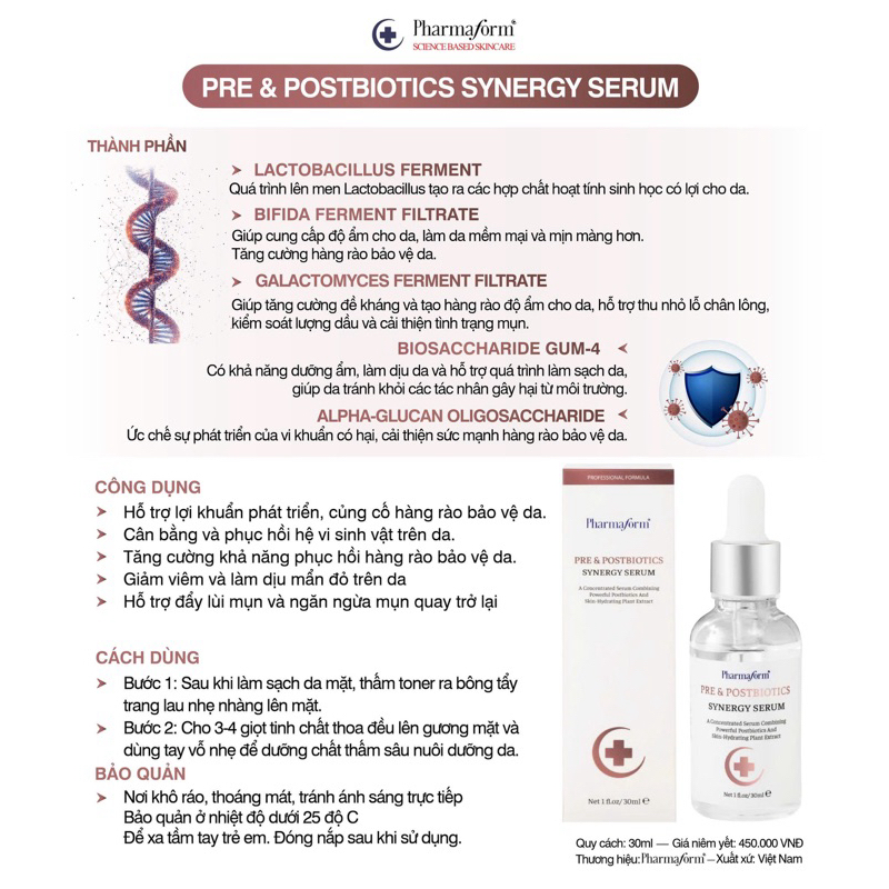 Tinh Chất Pre & Postbiotics Synergy Serum – Pharmaform