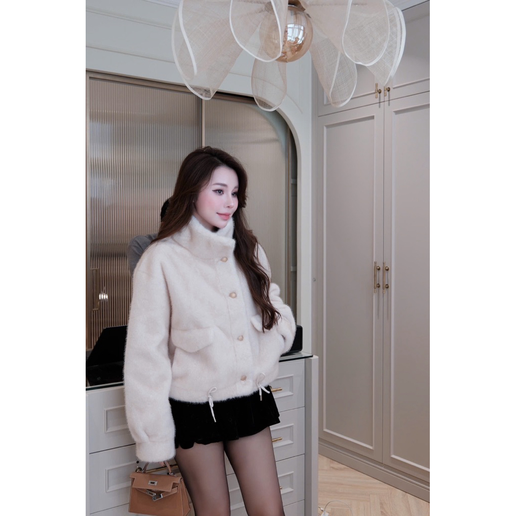 [Linh Hoàng] Áo khoác lông thỏ chuẩn mẫu mặc hàng daybyday loại 1