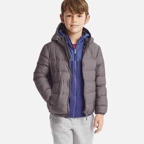 Áo Khoác Siêu Nhẹ Bé Trai Uni – Áo Phao Nhẹ Có Mũ, Giữ Ấm Tốt, Gấp Gọn