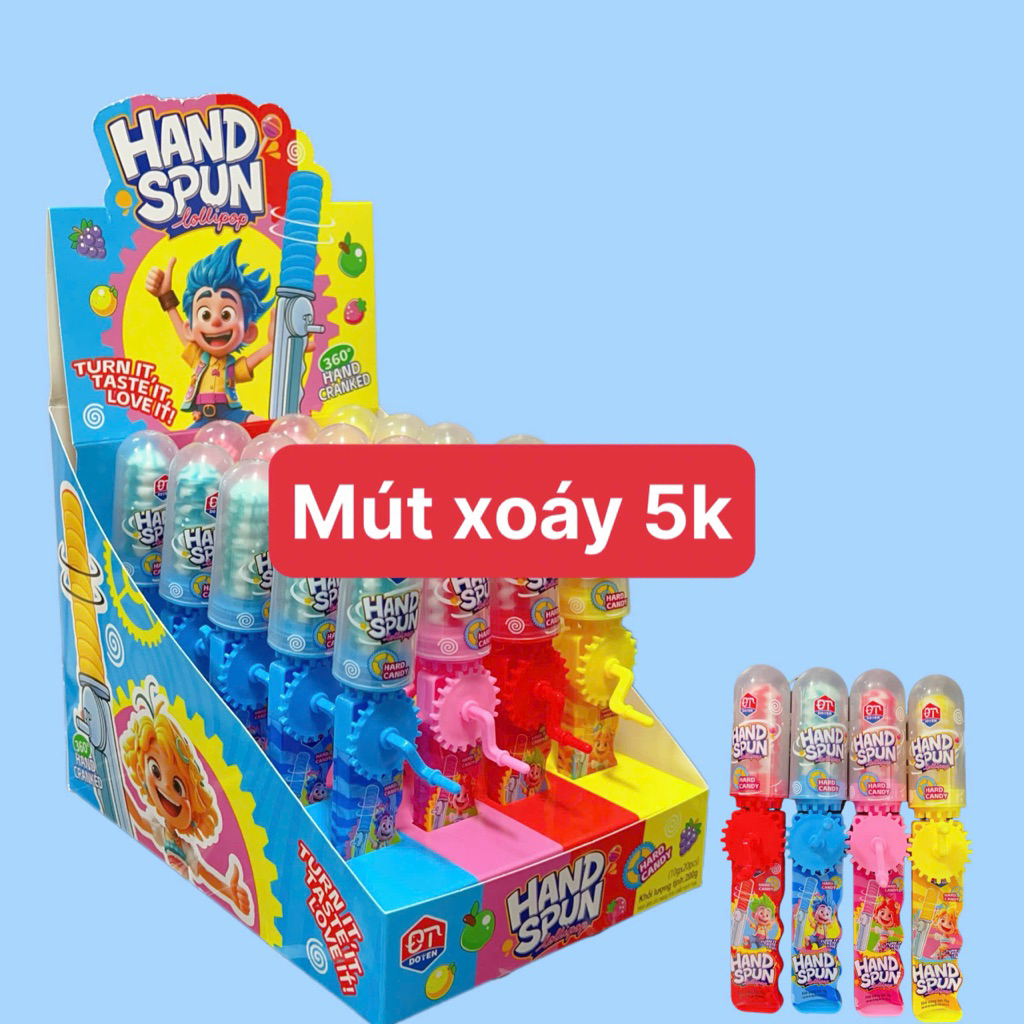 Hộp 20c kẹo mút xoáy vị trái cây 5k