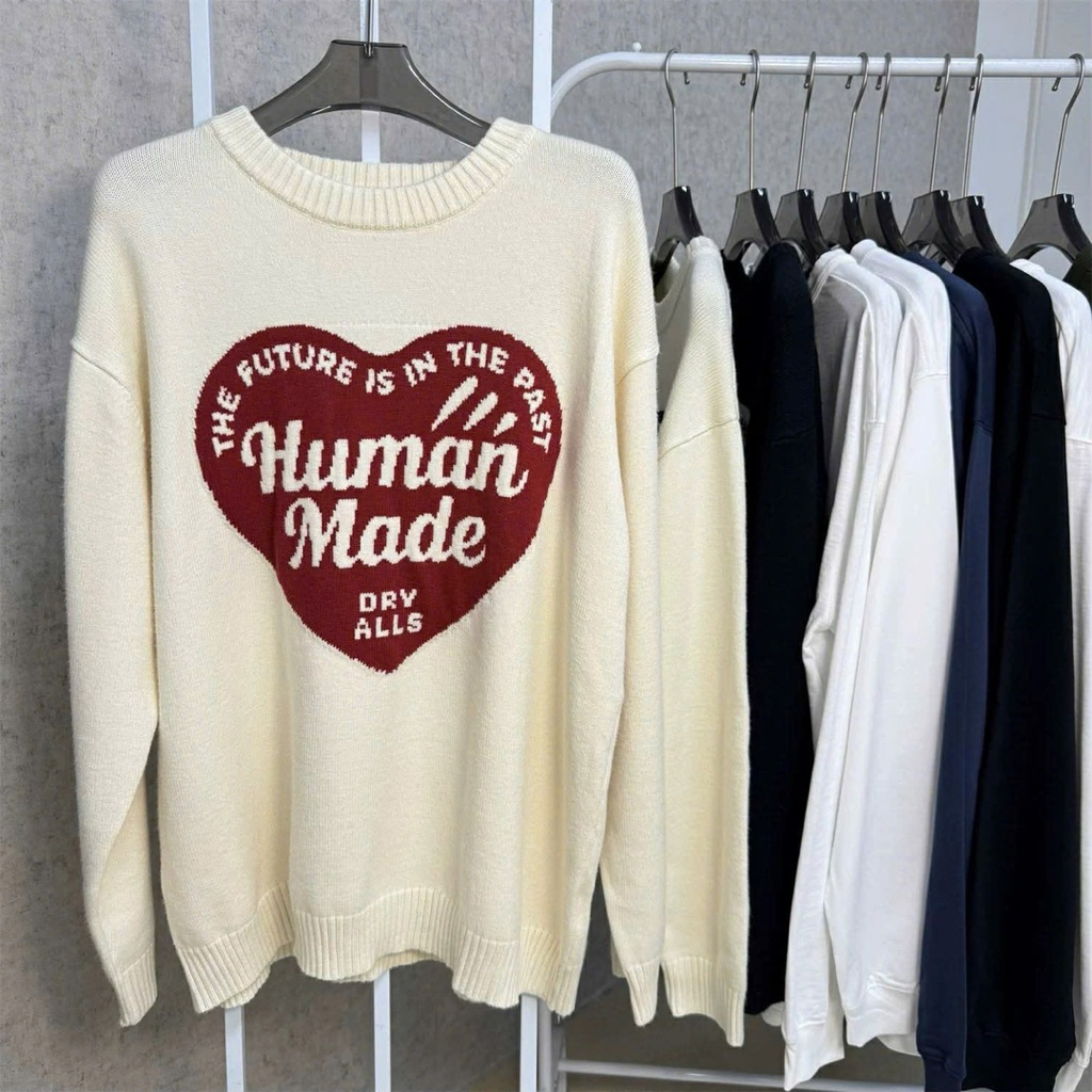 [𝐎𝐝𝐞𝐫 𝐒𝐭𝐮𝐝𝐢𝐨.𝐛𝐲 𝐂𝐮𝐚] Áo len human made hoạ tiết hình trái tim