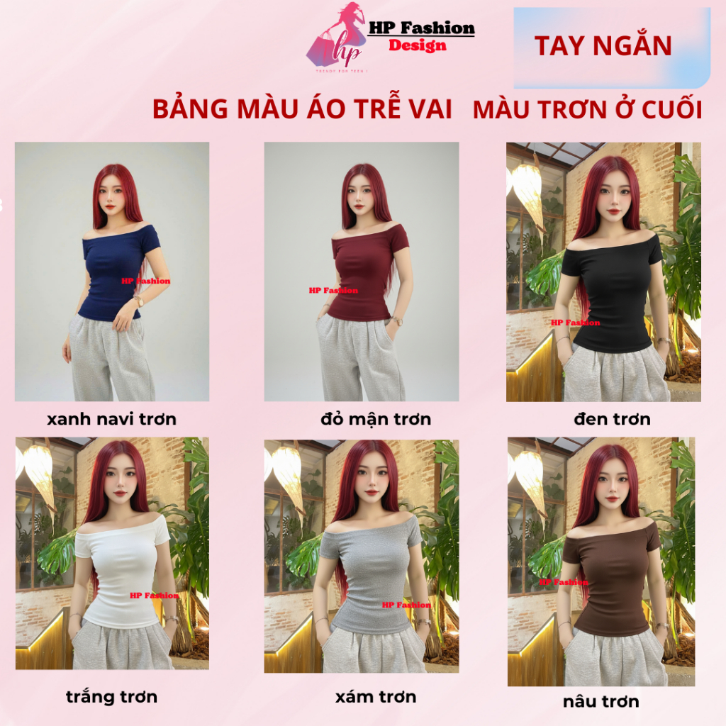 Áo thun trễ bệt vai  nữ chiết eo basic , áo phông nữ ôm body vải mịn giãn 4 chiều size S M L XL 2XL 3XL noel tết HP99 | BigBuy360 - bigbuy360.vn