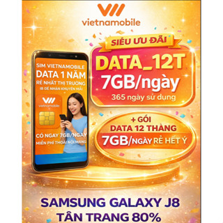 Điện Thoại S I M Data Vietnamobile 4G vào mạng sẵn 1 năm 7GB/Ngày 210GB/tháng 2555GB/Năm