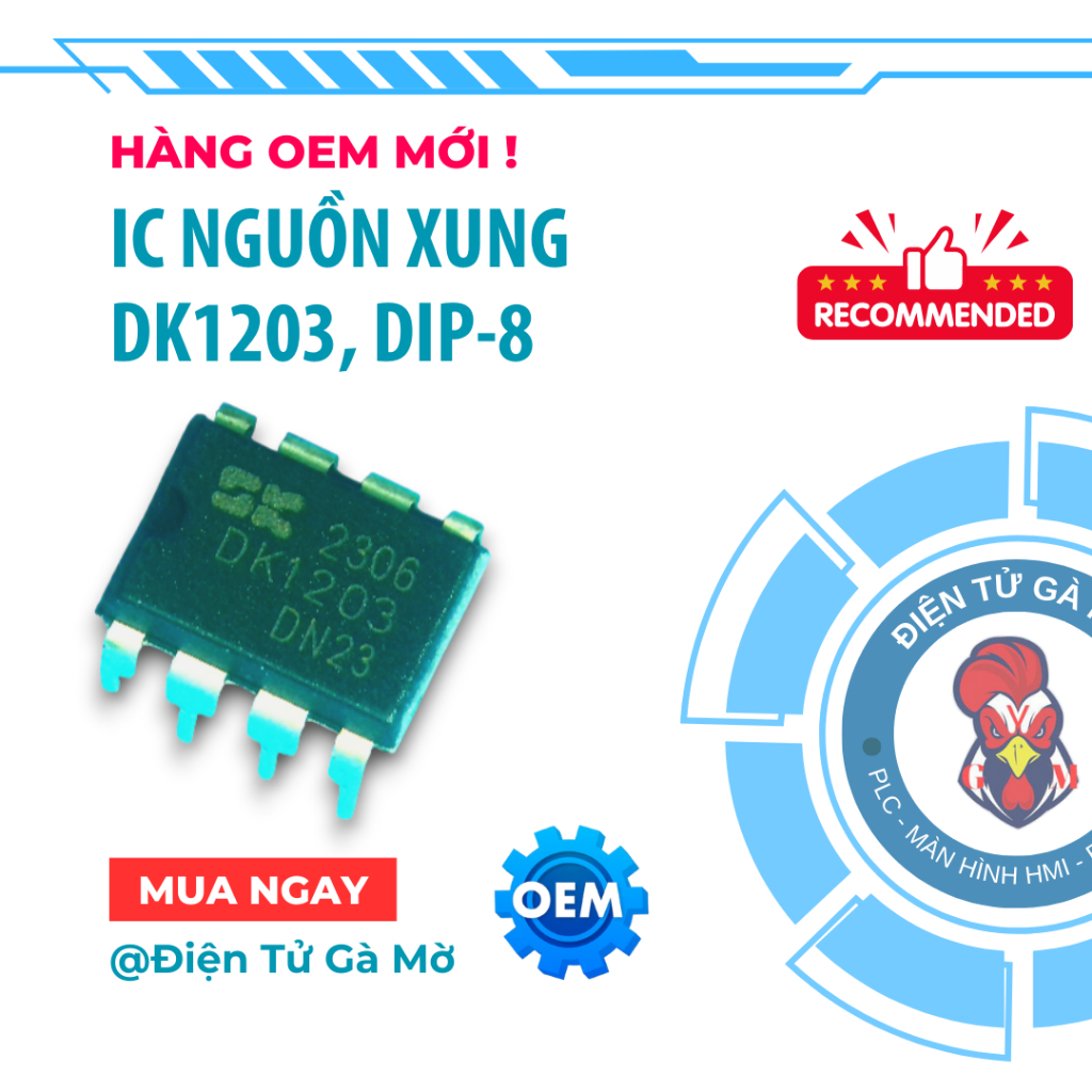 [1 CON] IC Nguồn Xung Cắm, DK1203 1203 DIP-8, Hàng OEM Mới