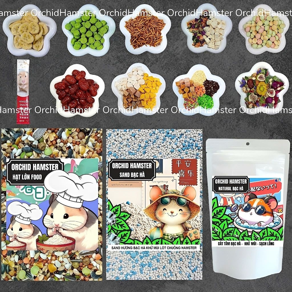 Combo Thức Ăn Hamster Siêu Tiết Kiệm & Dinh Dưỡng 13 Món