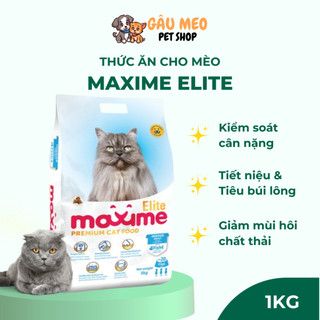 Hạt Cho Mèo Maxime Elite Gói 1KG Dòng Hỗ Trợ Tiết Niệu, Tiêu Búi Lông Và Dòng Cho Mèo Mẹ, Mèo Con