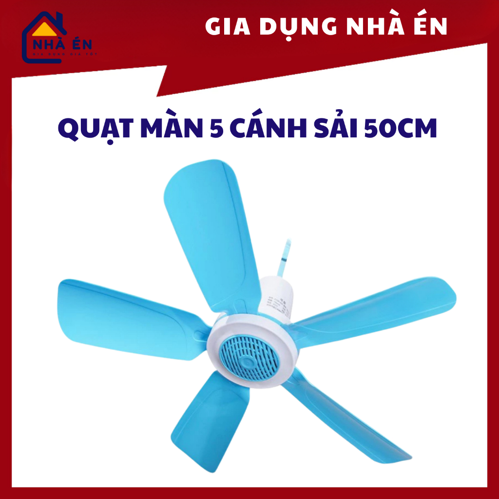 Quạt Màn Trần Mini 5 Cánh Sải 50cm Treo Giường Êm Ái Dễ Chịu