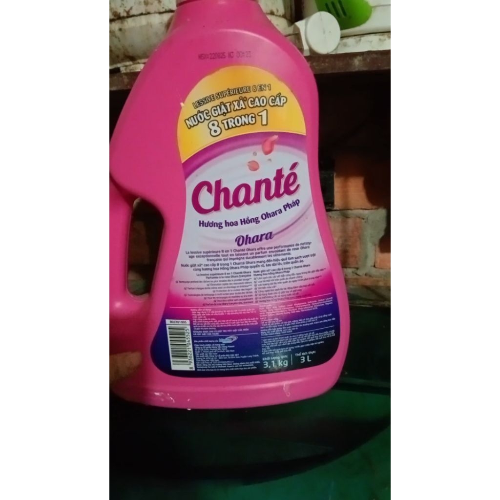Chanté Nước Giặt Xả 8 Trong 1 Hương Hoa Hồng Ohara Pháp 3.15kg - 8 Chức Năng Tiết Kiệm Thời Gian & C