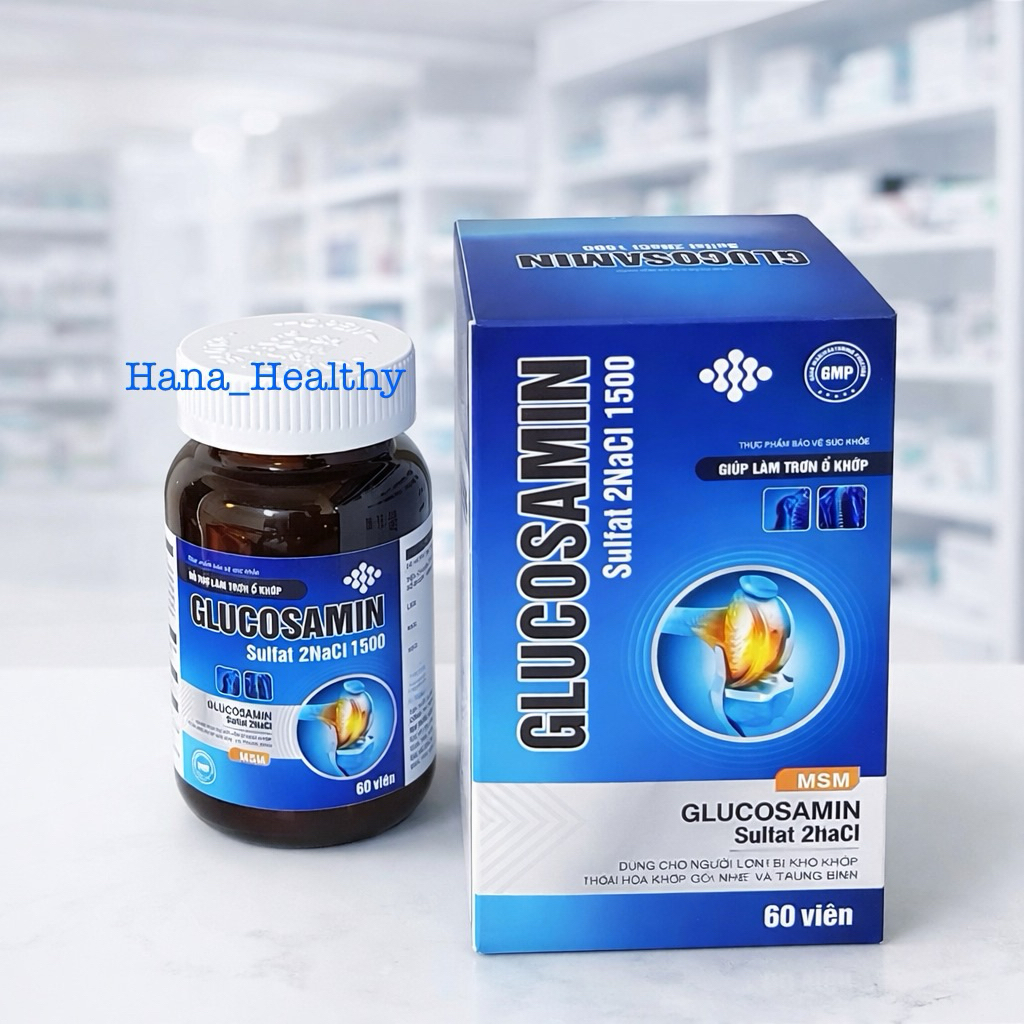 Viên Uống Glucosamin Sulfat 2NaCl 1500mg – Hỗ Trợ Xương Khớp, Giảm Đau Nhức, Thoái Hóa Khớp Gối | Hộ