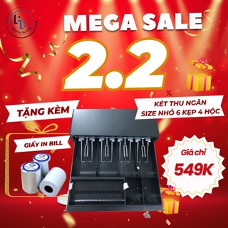 Két thu ngân, ngăn kéo đựng tiền size NHỎ, LỚN AT-335. Két thu ngân kết nối máy in bill, hoá đơn bung tự động
