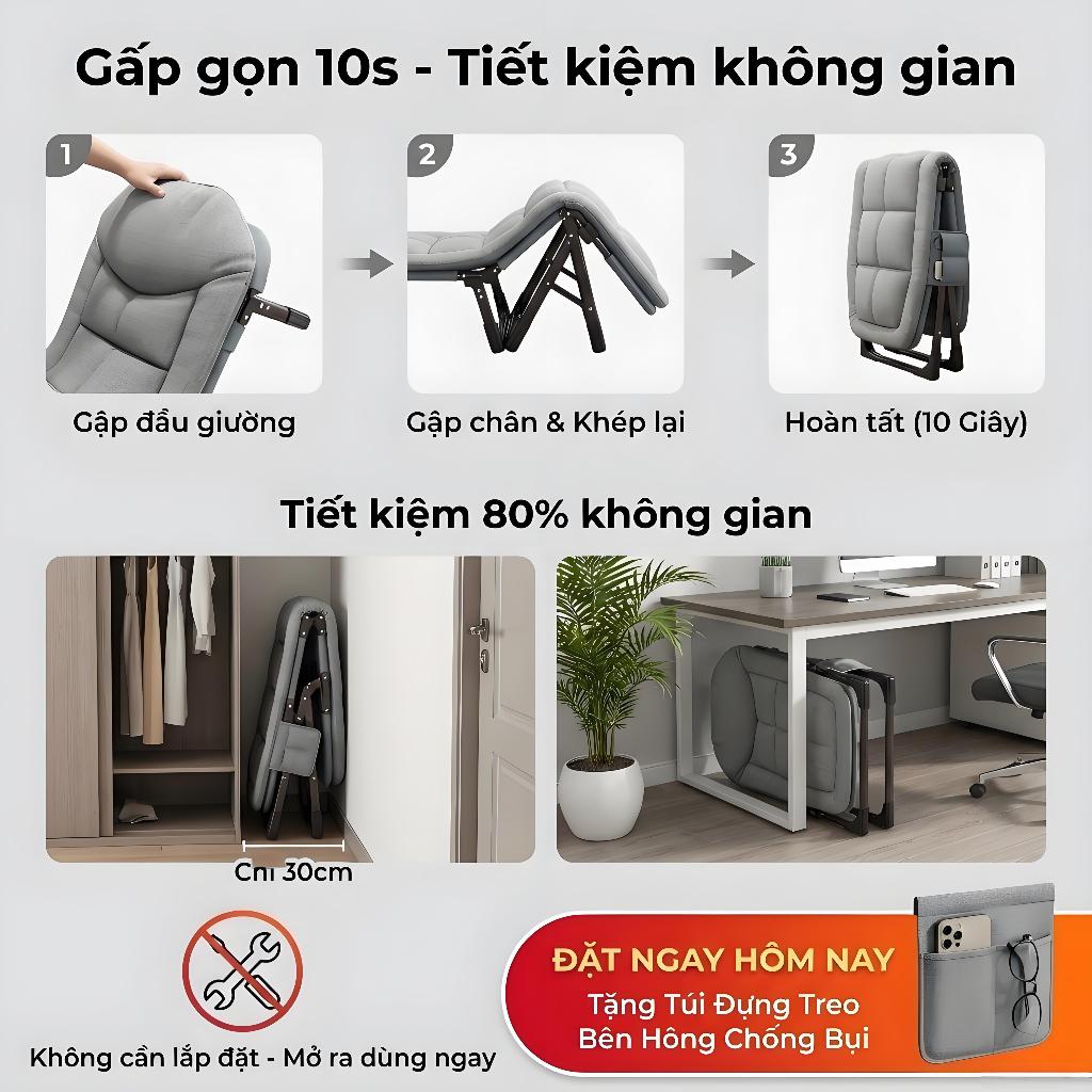 ALVIN Giường gấp gọn giờ nghỉ trưa văn phòng dễ cất giữ dễ mang theo | BigBuy360 - bigbuy360.vn