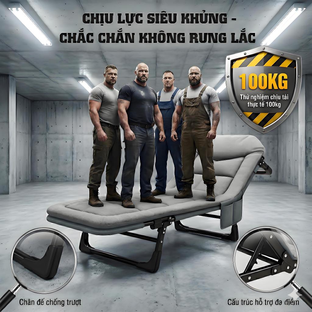 ALVIN Giường gấp gọn giờ nghỉ trưa văn phòng dễ cất giữ dễ mang theo | BigBuy360 - bigbuy360.vn