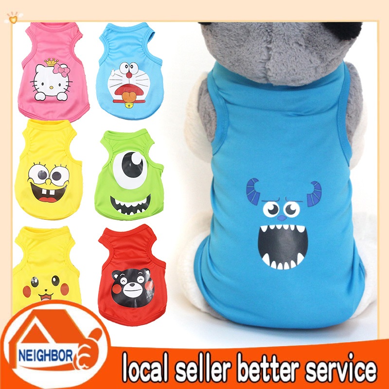 Áo Cho Chó Mèo Thú Cưng Mùa Hè Ba Lỗ Thoáng Mát quần áo thú cưng dành cho chó áo vest áo sơ mi mùa h