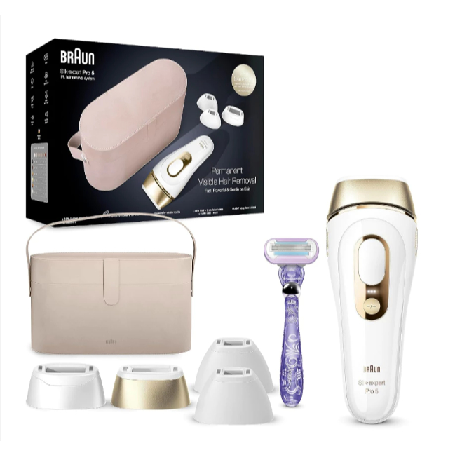 Máy Triệt Lông Braun Pro5 IPL 5247 / IPL 5257/ PL7243, Máy Triệt Lông Toàn Thân, Vùng Bikini, Made I