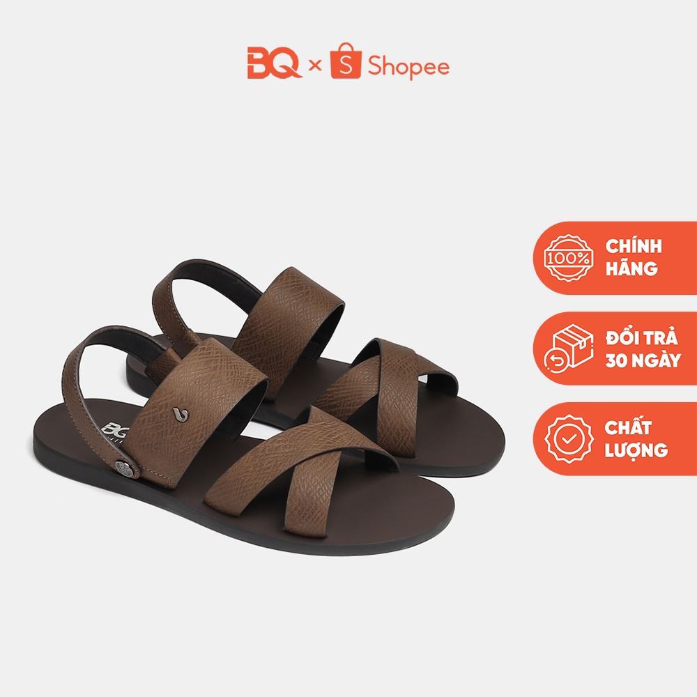 Giày sandal nam quai chéo đế bệt trẻ trung thời trang BQ SD 856