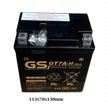 bình GS GT7A-H dùng cho Honda SCR , SH, @, Dylan, Lead đời cũ, PIAGGIO LIBETTY I,E